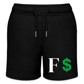 Buchstabe f Dollar - Kinder Organic Joggingshorts Mini Bolter von Stanley/Stella - Schwarz - Vorne