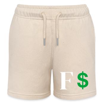 Buchstabe f Dollar - Kinder Organic Joggingshorts Mini Bolter von Stanley/Stella - Natur - Vorne
