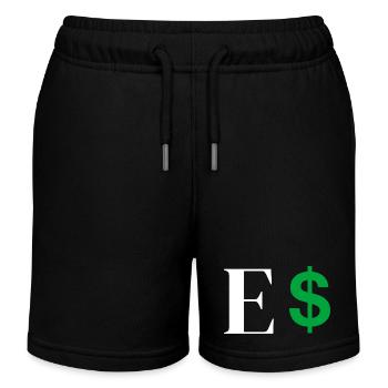 Buchstabe E Dollar - Kinder Organic Joggingshorts Mini Bolter von Stanley/Stella - Schwarz - Vorne