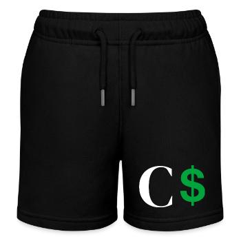 Buchstabe c Dollar - Kinder Organic Joggingshorts Mini Bolter von Stanley/Stella - Schwarz - Vorne