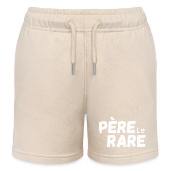 Seltene Perle Papa - Papa Geschenkidee - Kinder Organic Joggingshorts Mini Bolter von Stanley/Stella - Natur - Vorne