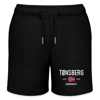 Tønsberg - Norway - Coordinates - Flag Tonsberg - Kids Organic Sweat Shorts by Stanley/Stella - black - Front