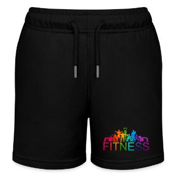 Divers athlètes de fitness colorés - Short de jogging enfant bio Stanley/Stella - noir - Devant