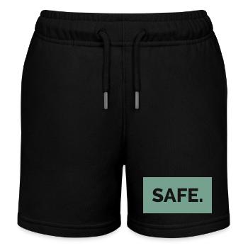 safe sicher absolut 100prozent geschenkidee - Kinder Organic Joggingshorts Mini Bolter von Stanley/Stella - Schwarz - Vorne