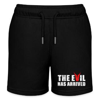 Das Böse ist angekommen mit Hörner vom Teufel - Kinder Organic Joggingshorts Mini Bolter von Stanley/Stella - Schwarz - Vorne