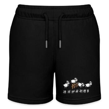 Schafe Zählen I Schäfchen Gute Nacht Design - Kinder Organic Joggingshorts Mini Bolter von Stanley/Stella - Schwarz - Vorne