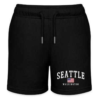 Seattle Washington - Short de jogging enfant bio Stanley/Stella - noir - Devant