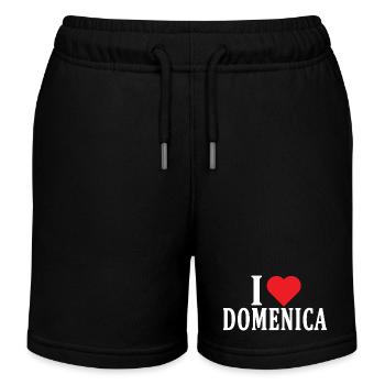 t-shirt J’adore l’idée cadeau t-shirt du dimanche - Short de jogging enfant bio Stanley/Stella - noir - Devant