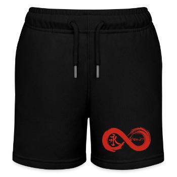Unendliches Symbol und Ewigkeit auf Japanisch (rot) - Kinder Organic Joggingshorts Mini Bolter von Stanley/Stella - Schwarz - Vorne
