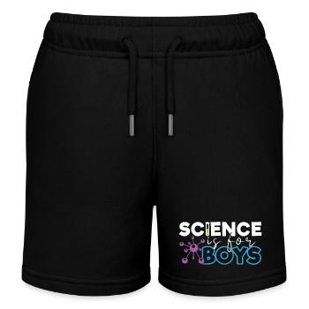 Science is for Boys - Kids Organic Sweat Shorts by Stanley/Stella - black - Front