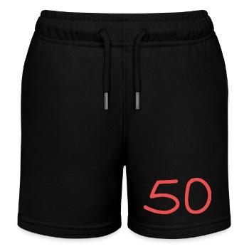 50e anniversaire cinquante rose numéro rose - Short de jogging enfant bio Stanley/Stella - noir - Devant
