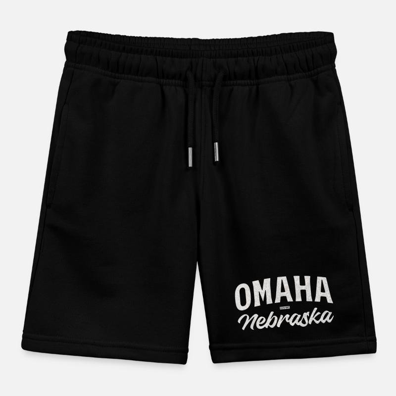 Omaha Nebraska Vintage Script Tee Kinder Organic Joggingshorts Mini Bolter von Stanley/Stella