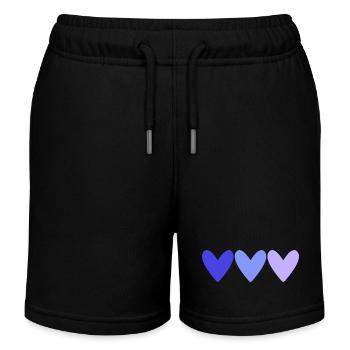 HERZ. HERZ. VALENTINSTAG. LIEBE. LIEBE. PAAR. - Kinder Organic Joggingshorts Mini Bolter von Stanley/Stella - Schwarz - Vorne