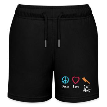 Paix, amour, couper la chair - Short de jogging enfant bio Stanley/Stella - noir - Devant