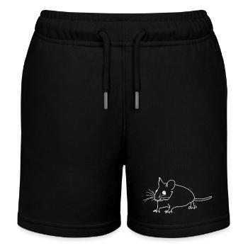 Lineart de souris - Short de jogging enfant bio Stanley/Stella - noir - Devant