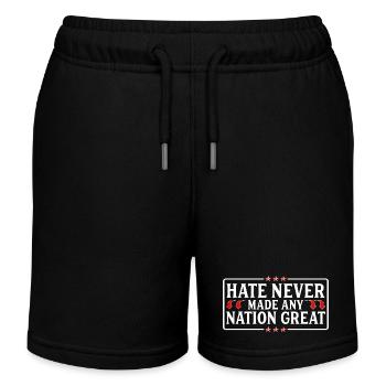 La haine n’a jamais fait d’aucune nation une grande anti- - Short de jogging enfant bio Stanley/Stella - noir - Devant