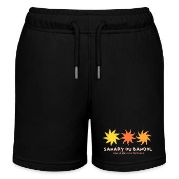 Sanary ou Bandol , sous le soleil en tout cas - Short de jogging enfant bio Stanley/Stella - noir - Devant