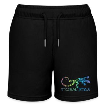 Polynesische Regenbogen-Eidechse - Kinder Organic Joggingshorts Mini Bolter von Stanley/Stella - Schwarz - Vorne