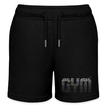 GYM - Workout in style gym design - Kids Organic Sweat Shorts by Stanley/Stella - black - Front