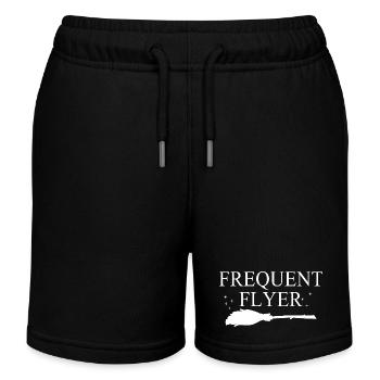 Vielflieger-Hexe - Kinder Organic Joggingshorts Mini Bolter von Stanley/Stella - Schwarz - Vorne