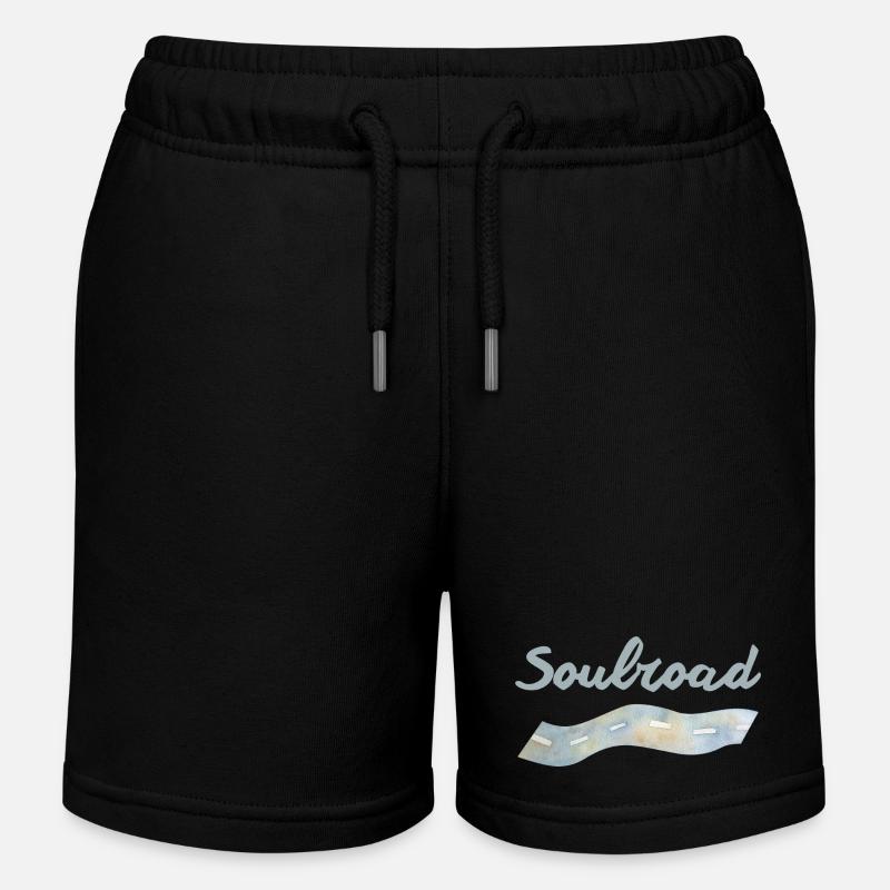 Soulroad - Short de jogging enfant bio Stanley/Stella - noir