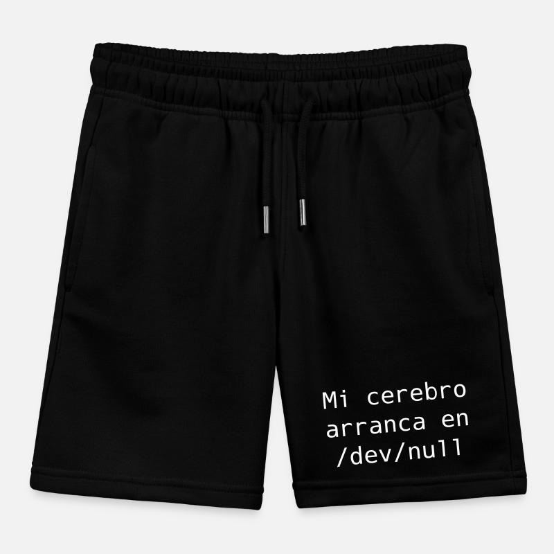 My brain starts in /dev /null Kids Organic Sweat Shorts by Stanley/Stella