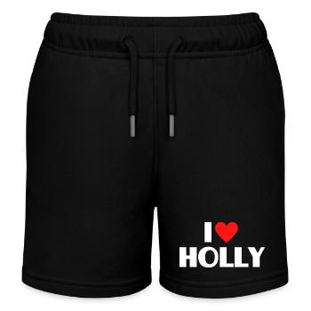 J’adore la déclaration rétro de Holly Red Heart - Short de jogging enfant bio Stanley/Stella - noir - Devant