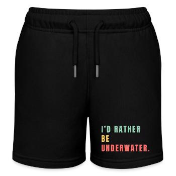 Ich wäre lieber unter Wasser - Kinder Organic Joggingshorts Mini Bolter von Stanley/Stella - Schwarz - Vorne