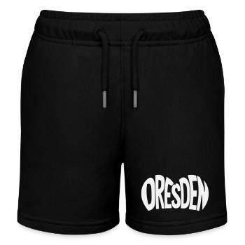 Dresden Schriftzug - Kinder Organic Joggingshorts Mini Bolter von Stanley/Stella - Schwarz - Vorne