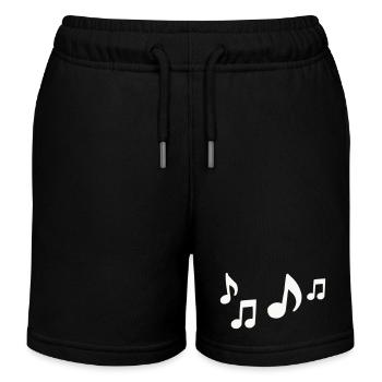 Silhouette du flux des notes - Short de jogging enfant bio Stanley/Stella - noir - Devant