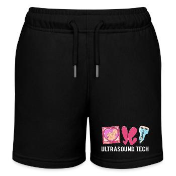 Technicien ultrasonique Technicien ultrasonore - Short de jogging enfant bio Stanley/Stella - noir - Devant