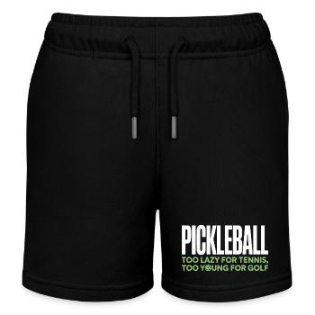 Pickleball Spieler Too Lazy For Tennis Pickleball - Kinder Organic Joggingshorts Mini Bolter von Stanley/Stella - Schwarz - Vorne