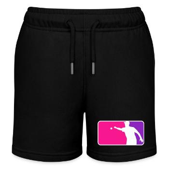 Petanque Boule Petanca Major League Style Pink - Kinder Organic Joggingshorts Mini Bolter von Stanley/Stella - Schwarz - Vorne