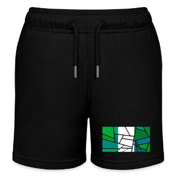 Flagge Nigeria - Kinder Organic Joggingshorts Mini Bolter von Stanley/Stella - Schwarz - Vorne