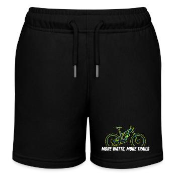 Plus de Watts Plus de Sentiers Chemise E-Bike - Short de jogging enfant bio Stanley/Stella - noir - Devant