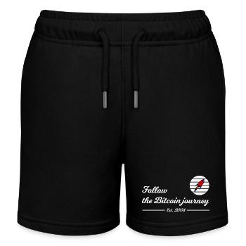 Bitcoin-Reise folgen - Kinder Organic Joggingshorts Mini Bolter von Stanley/Stella - Schwarz - Vorne