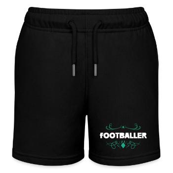 Lettrage des ornements du footballeur - Short de jogging enfant bio Stanley/Stella - noir - Devant