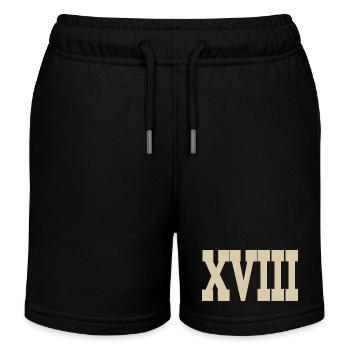 Römische Zahlen - Kinder Organic Joggingshorts Mini Bolter von Stanley/Stella - Schwarz - Vorne