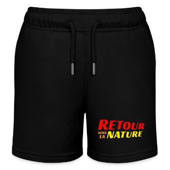 Retour ves la nature - Short de jogging enfant bio Stanley/Stella - noir - Devant