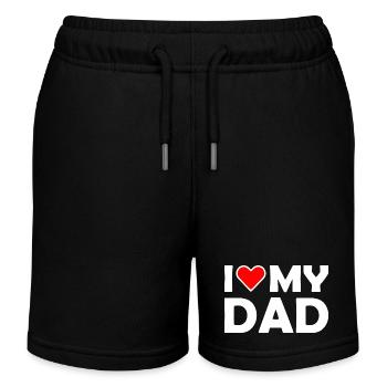 I love my dad - Kinder Organic Joggingshorts Mini Bolter von Stanley/Stella - Schwarz - Vorne