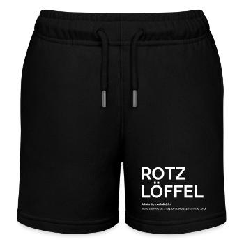 Rotz löf fel - Kinder Organic Joggingshorts Mini Bolter von Stanley/Stella - Schwarz - Vorne