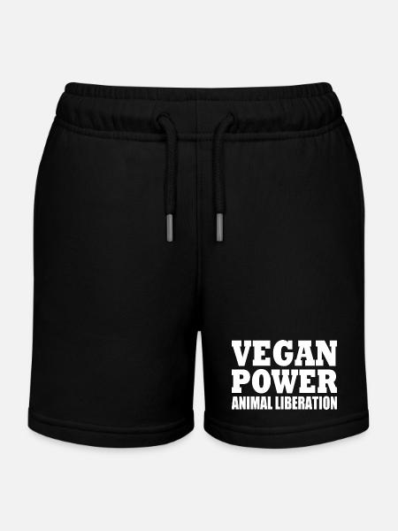 Vegan power animal liberation - Kinder Organic Joggingshorts Mini Bolter von Stanley/Stella - Schwarz