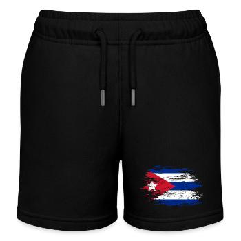Kuba Flagge used - Kinder Organic Joggingshorts Mini Bolter von Stanley/Stella - Schwarz - Vorne