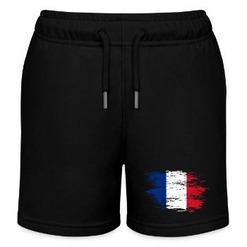 Drapeau de la France utilisé - Short de jogging enfant bio Stanley/Stella - noir - Devant