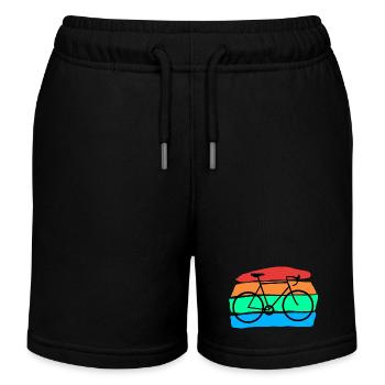 Bicycle - Kids Organic Sweat Shorts by Stanley/Stella - black - Front