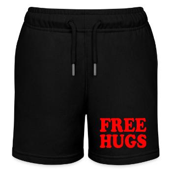 Free hugs - Kids Organic Sweat Shorts by Stanley/Stella - black - Front