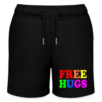 Free hugs - Kids Organic Sweat Shorts by Stanley/Stella - black - Front