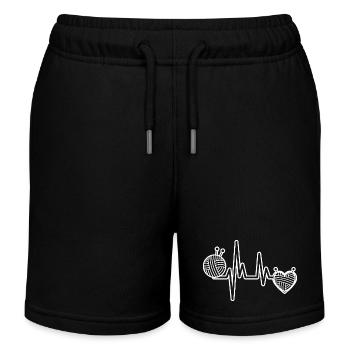 Stricken Schneiderin Strickerin Häkeln Schneider - Kinder Organic Joggingshorts Mini Bolter von Stanley/Stella - Schwarz - Vorne