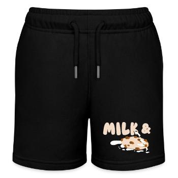 Lait et biscuits - Short de jogging enfant bio Stanley/Stella - noir - Devant