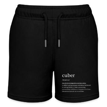 Définition du cubeur - Short de jogging enfant bio Stanley/Stella - noir - Devant